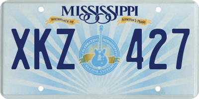 MS license plate XKZ427
