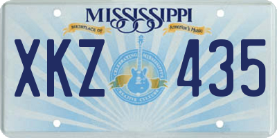 MS license plate XKZ435