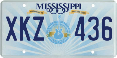 MS license plate XKZ436