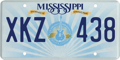 MS license plate XKZ438