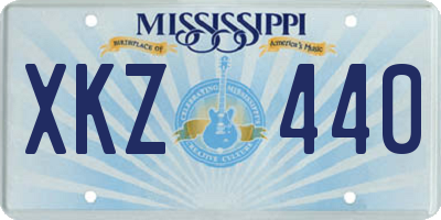 MS license plate XKZ440