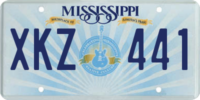 MS license plate XKZ441