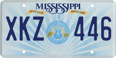 MS license plate XKZ446