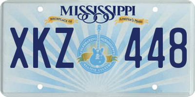 MS license plate XKZ448