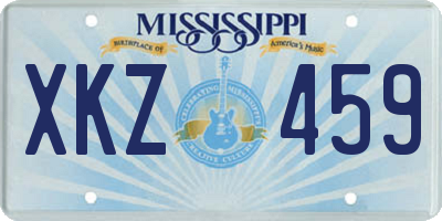 MS license plate XKZ459