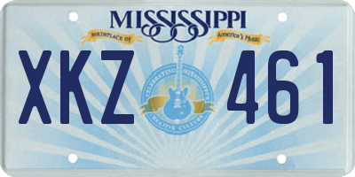 MS license plate XKZ461