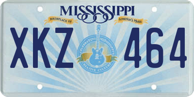 MS license plate XKZ464