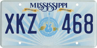 MS license plate XKZ468