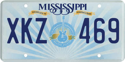 MS license plate XKZ469