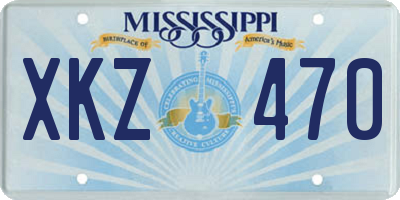 MS license plate XKZ470