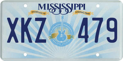 MS license plate XKZ479