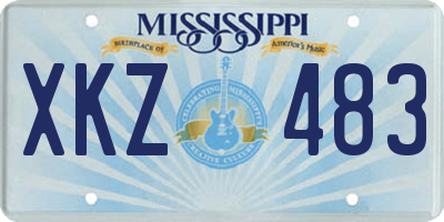 MS license plate XKZ483