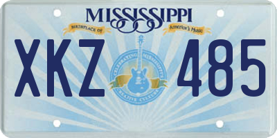 MS license plate XKZ485