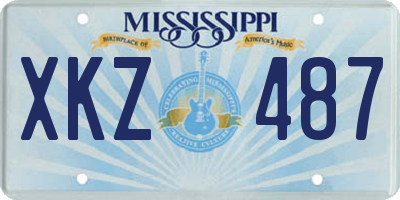MS license plate XKZ487