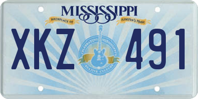 MS license plate XKZ491