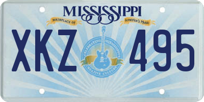 MS license plate XKZ495