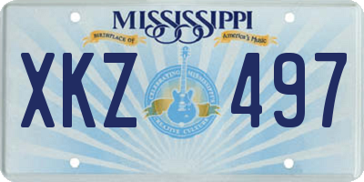 MS license plate XKZ497