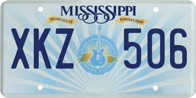 MS license plate XKZ506