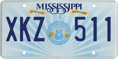 MS license plate XKZ511