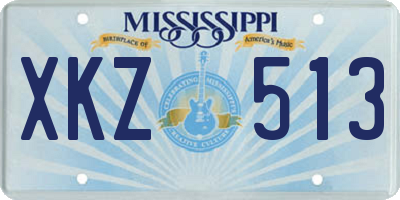 MS license plate XKZ513