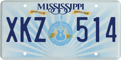 MS license plate XKZ514