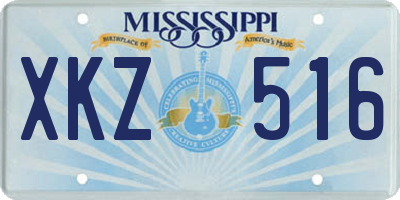 MS license plate XKZ516