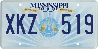 MS license plate XKZ519