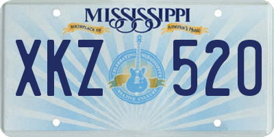 MS license plate XKZ520