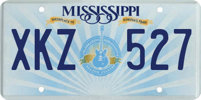 MS license plate XKZ527