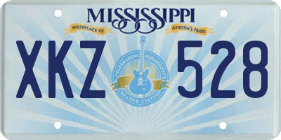 MS license plate XKZ528