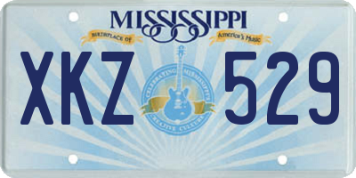 MS license plate XKZ529