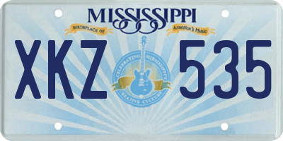MS license plate XKZ535