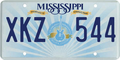 MS license plate XKZ544