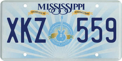 MS license plate XKZ559