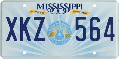 MS license plate XKZ564
