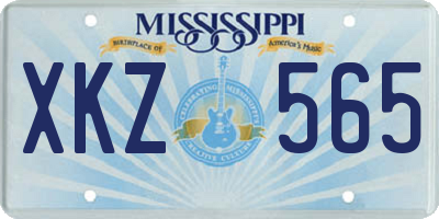 MS license plate XKZ565