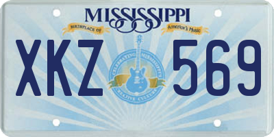 MS license plate XKZ569