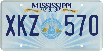 MS license plate XKZ570