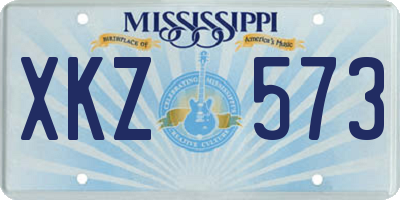 MS license plate XKZ573