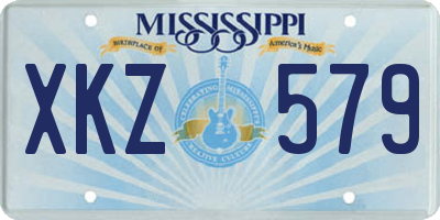 MS license plate XKZ579