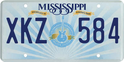 MS license plate XKZ584