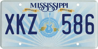 MS license plate XKZ586