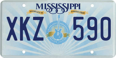 MS license plate XKZ590