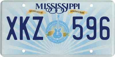 MS license plate XKZ596