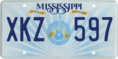 MS license plate XKZ597