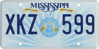 MS license plate XKZ599