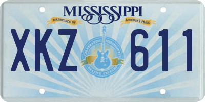 MS license plate XKZ611