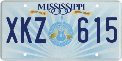 MS license plate XKZ615