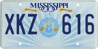 MS license plate XKZ616