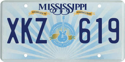 MS license plate XKZ619